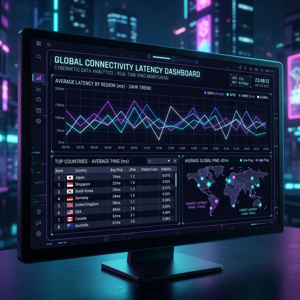 Average Ping by Country 2026: Best and Worst