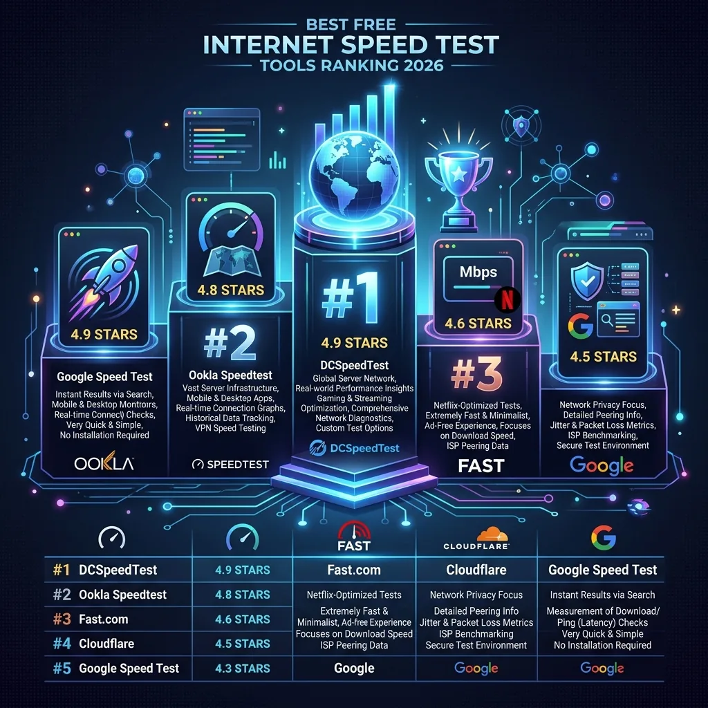 Best Free Internet Speed Test 2026: 8 Tools Tested