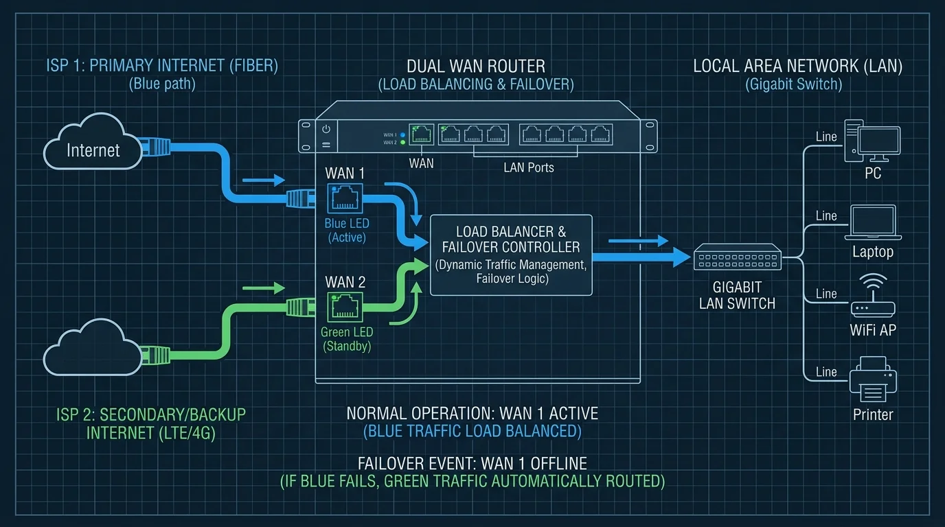Dual-WAN Setup: Never Lose Internet in a Meeting