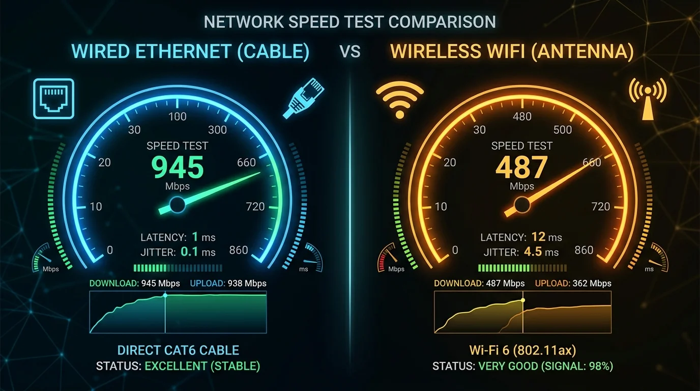 1,000 Speed Tests: WiFi vs Ethernet Jitter