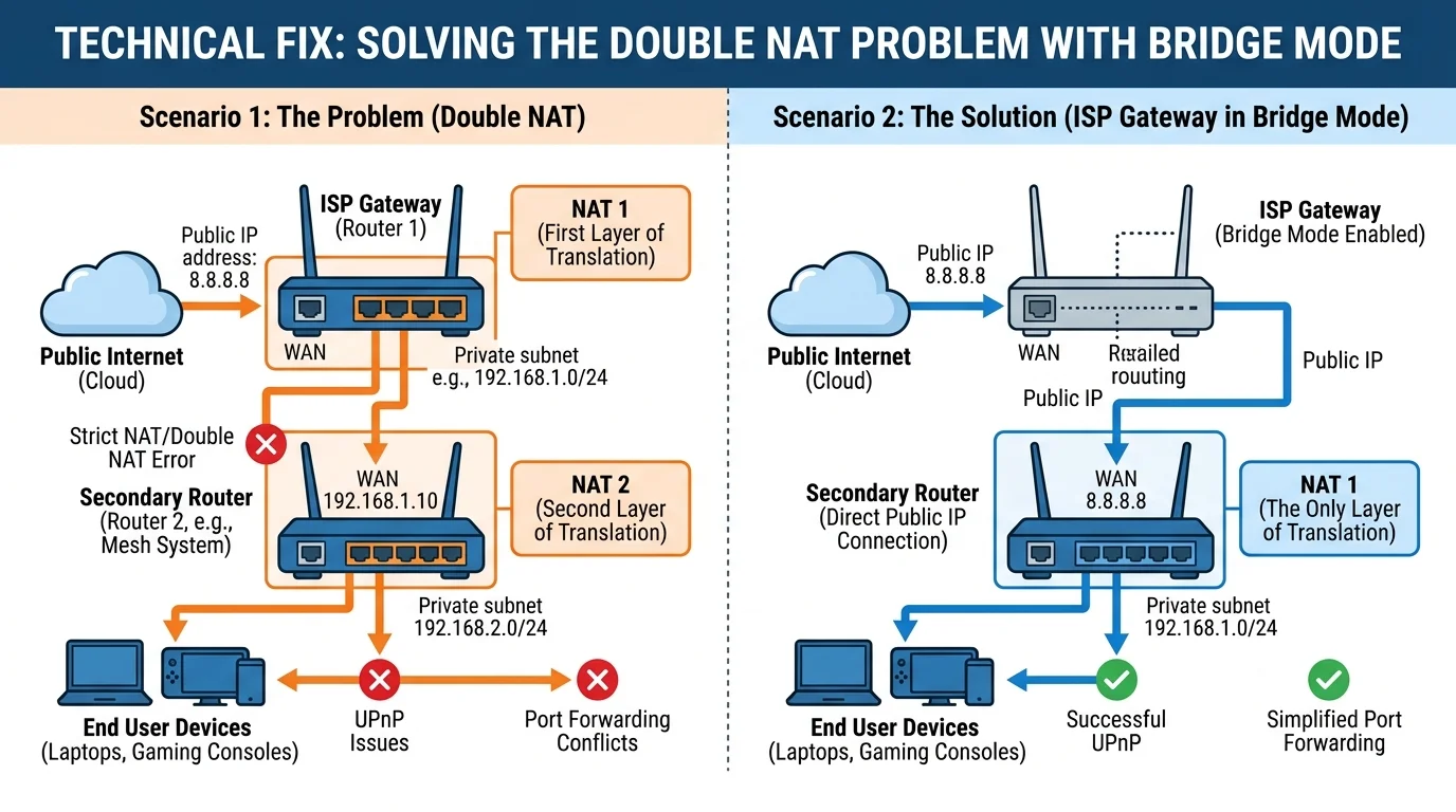 How to Fix Double NAT for Open Gaming NAT