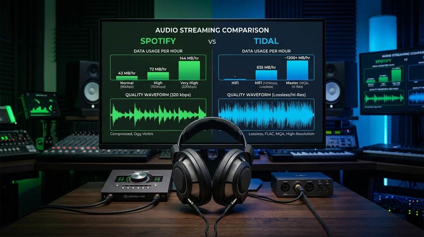 Spotify vs Tidal vs Apple Music: Bandwidth Compared