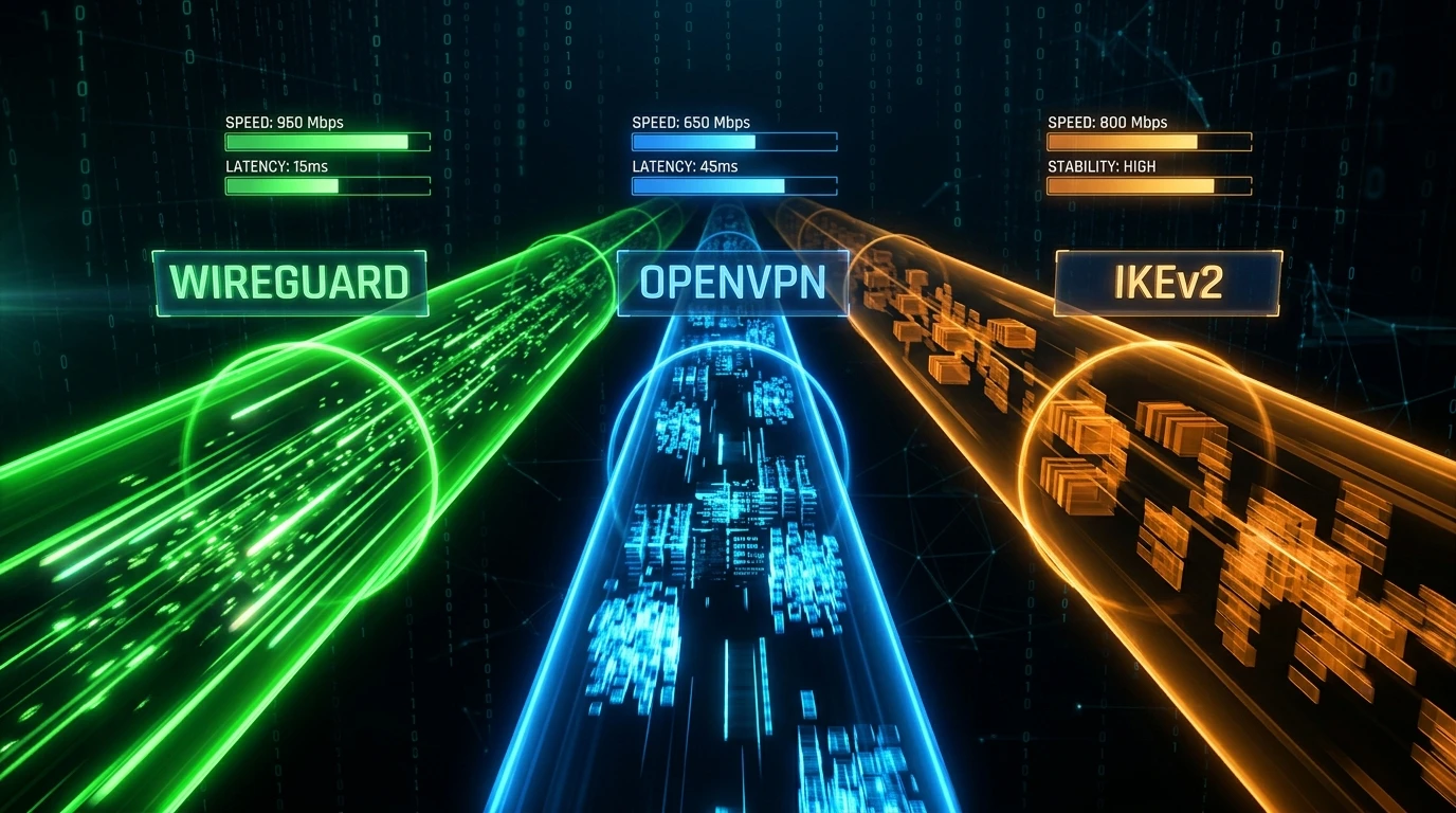 VPN Protocol Face-Off: WireGuard vs OpenVPN vs IKEv2