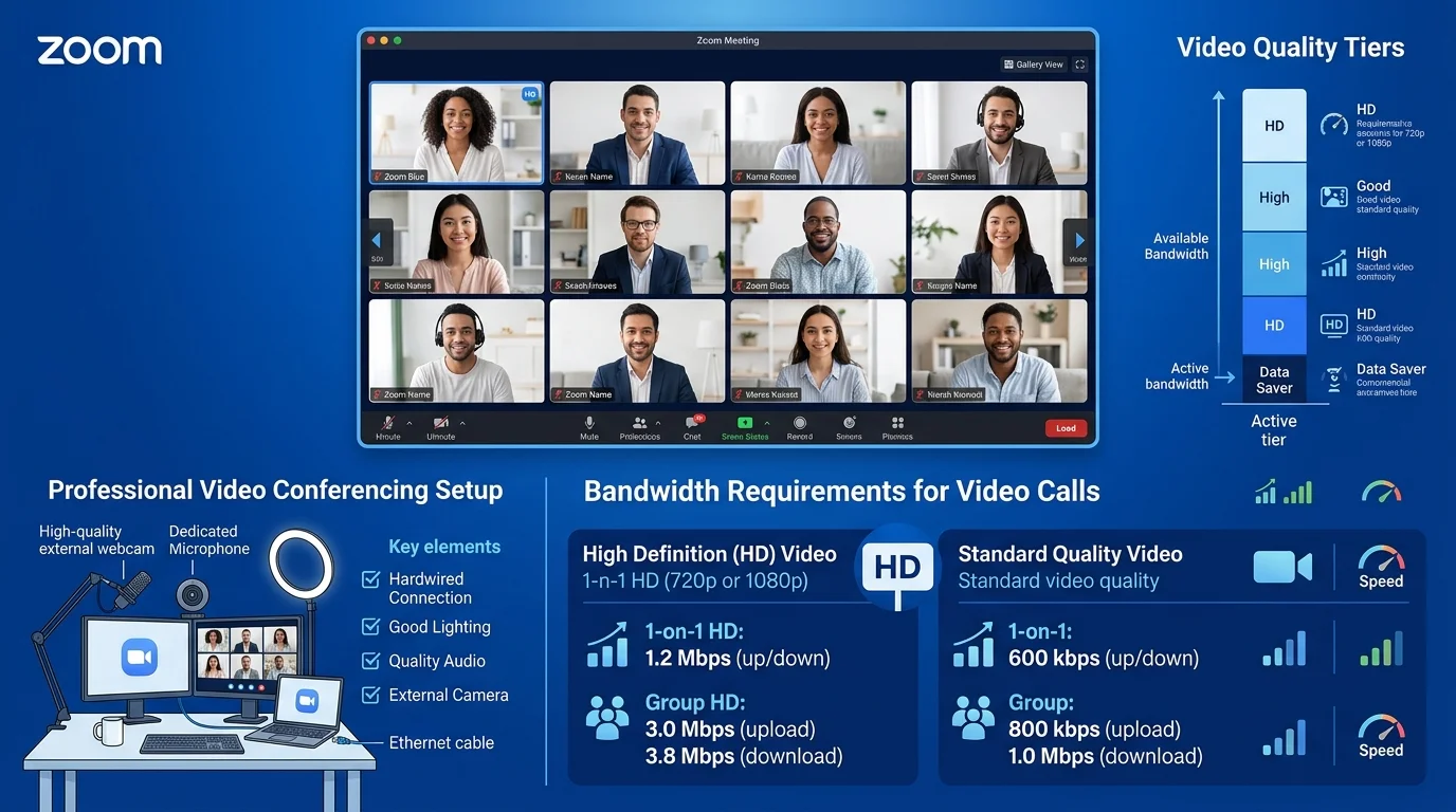 Zoom Internet Speed 2026: Minimum vs Recommended
